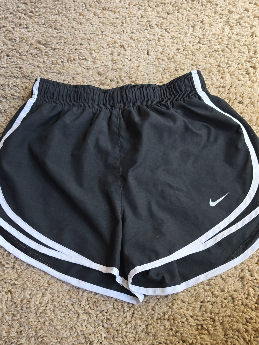 Nike Women’s Black Athletic Shorts with White Piping